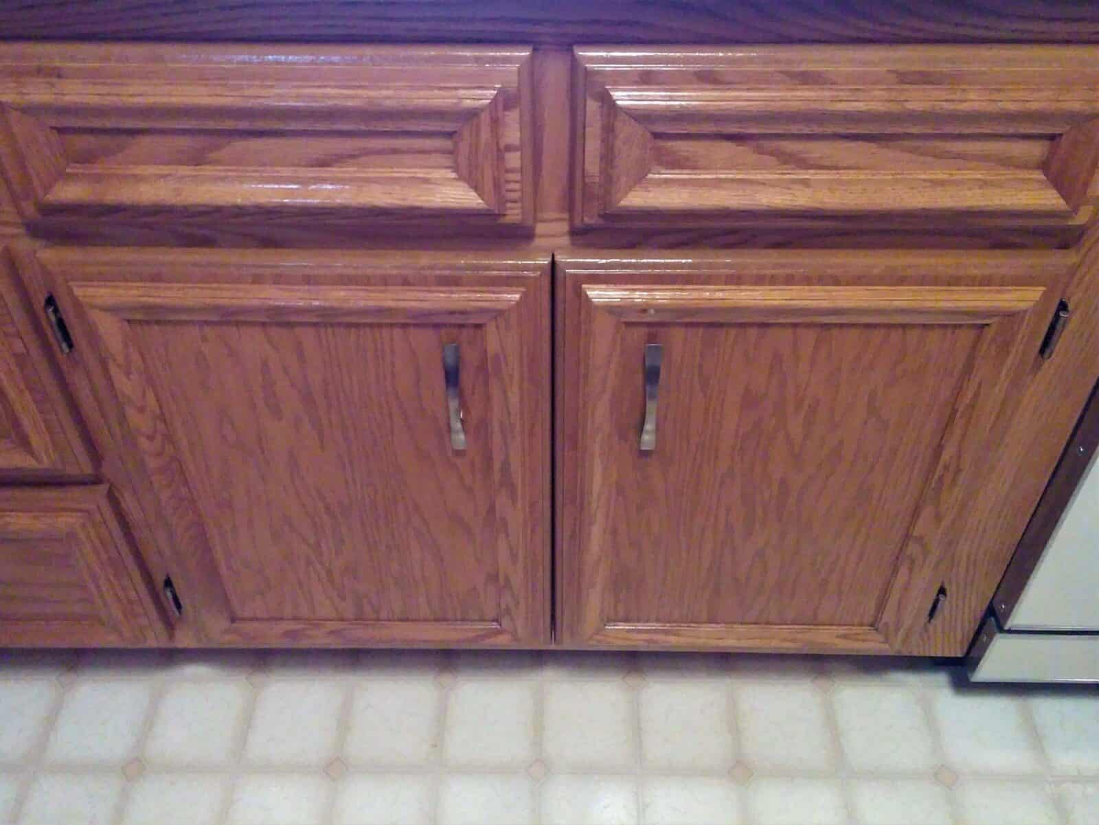 cabinets after refinishing photo
