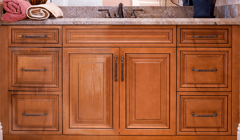 Refinished bathroom cabinets